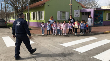 El Municipio llevó a cabo una jornada de Seguridad Vial en el Jardín de Infantes N° 917