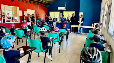 El Jardín de Infantes de Libertas realizó una jornada sobre seguridad vial en el circuito de La Máxima