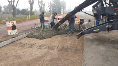 El Municipio llevó a cabo trabajos de hormigonado sobre avenida Pellegrini norte