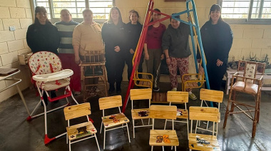 En la cárcel de mujeres de Azul repararon mobiliario y elaboraron juegos para el centro de desarrollo infantil local