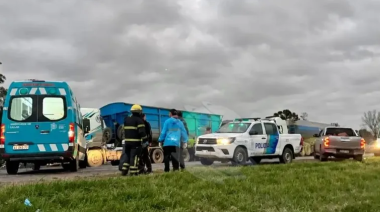 Las Flores: un trágico choque frontal en la Ruta 3 dejó un muerto y tres heridos graves