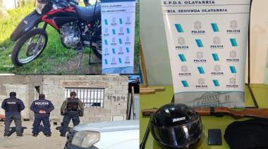 Allanaron dos viviendas en Olavarría por un disparo contra una casa y secuestraron un rifle