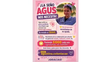 Piden ayuda para Agustina, una joven de Olavarría internada tras sufrir una hemorragia cerebral