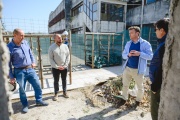 Maximiliano Wesner recorrió el inicio de obra en la Escuela Técnica Nº 1 del Barrio CECO