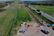 Avanza la obra para la concreción de la playa de camiones en Sierras Bayas