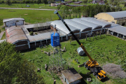 Se llevó a cabo el recambio y montaje del nuevo tanque de agua de la Escuela Técnica Nº 2