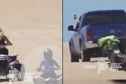 Denuncian un niño en cuatriciclo, una mujer sin casco y el conductor de una camioneta filmando