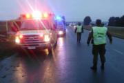 Dos heridos en un violento choque seguido de vuelco sobre ruta 226