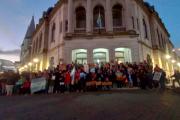 Más de un centenar de personas marchó en Olavarría contra el proyecto de "Ley de Inviolabilidad de la Propiedad Privada"