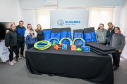 Entregaron material deportivo a gimnasios e instituciones locales
