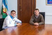 El intendente Wesner recibió a Teo Gamondi