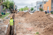 Avanza la concreción de la segunda etapa de la red cloacal en el barrio Hipólito Yrigoyen