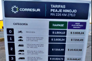 Sin aviso previo, Corresur duplicó el peaje de Hinojo